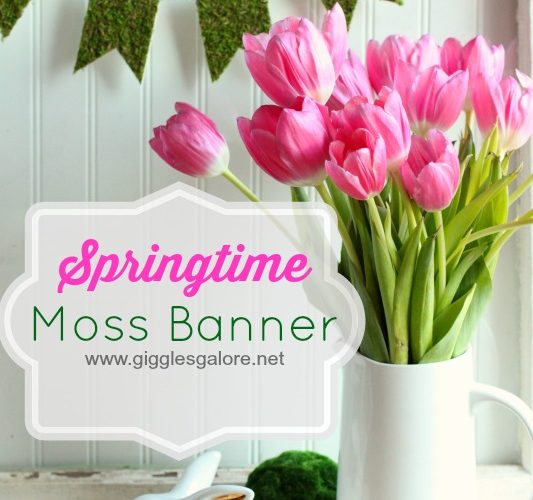 Giggles galore springtime moss banner