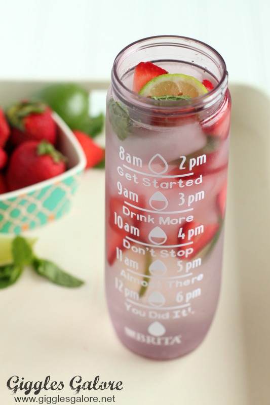 Brita Water Bottle_Strawberry Mint Lime Water