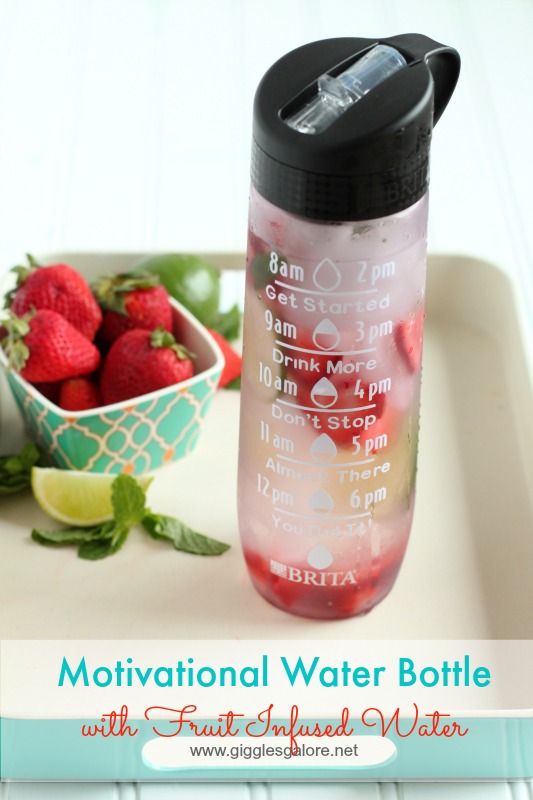 Motivational Water Bottle with Fruit Infused Water_Giggles Galore
