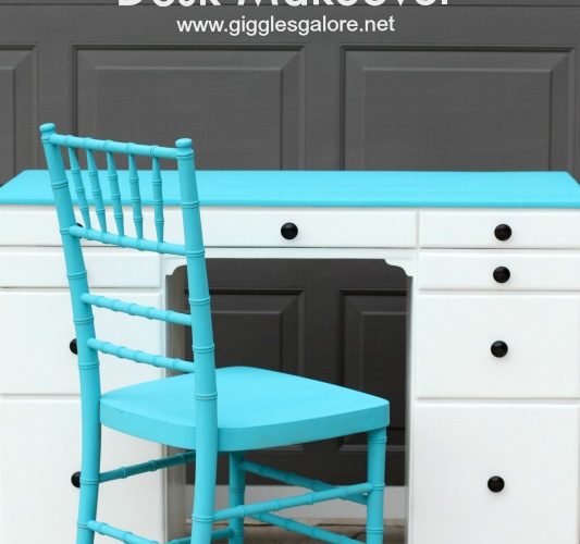 Chalky finish desk makeover giggles galore