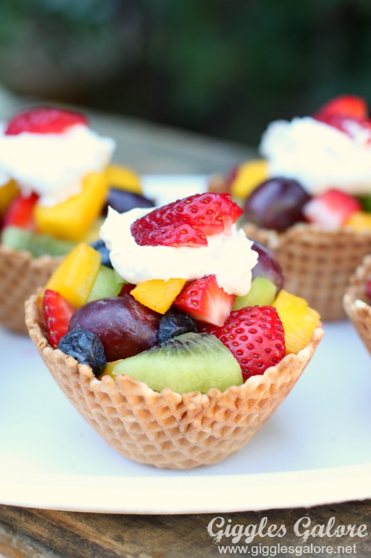 Fresh Ice Cream Cone Fruit Cups