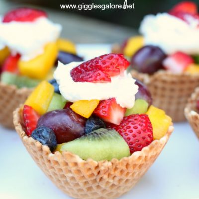 Waffle Cone Fruit Cups