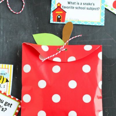 DIY Apple Treat Bags & Printable Lunch Box Notes