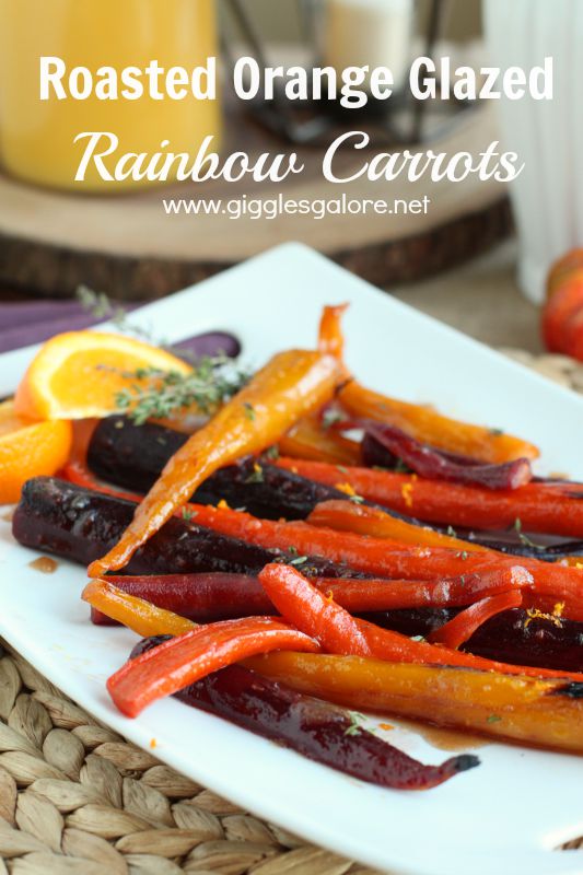 Roasted Orange Glazed Rainbow Carrots_Giggles Galore