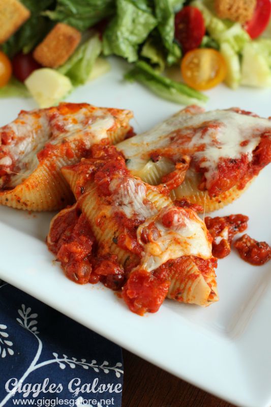 Spinach and Cheese Stuffed Pasta Shells
