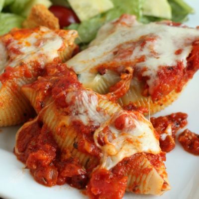 Spinach and Cheese Stuffed Pasta Shells