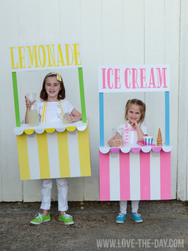 DIY Lemonade and Ice Cream Stand Halloween Costumes