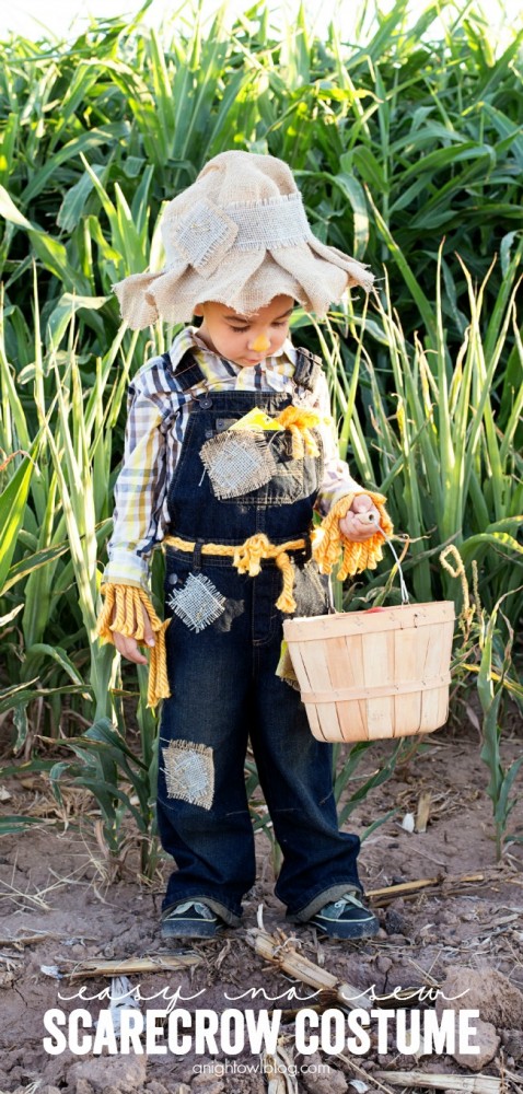Easy No Sew Scarecrow Halloween Costume
