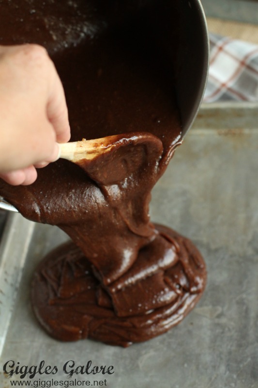 Pouring Chocolate Cake