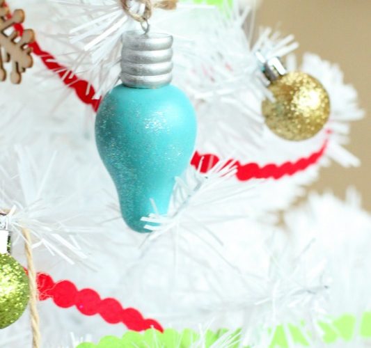 Retro light bulb painted ornaments giggles galore