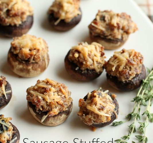 Sausage stuffed mushrooms giggles galore