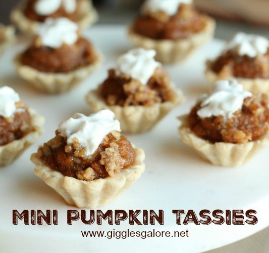 Mini pumpkin tassies gigglesgalore