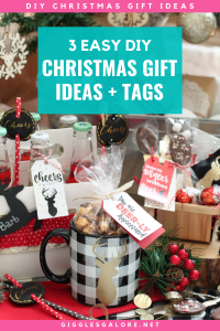 3 Easy DIY Christmas Gift Ideas with Printable Tags