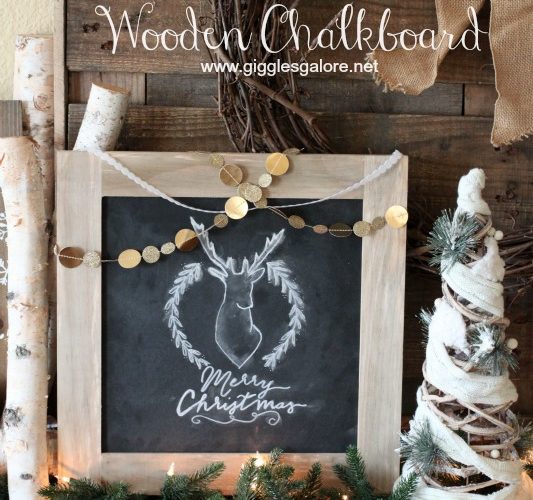Diy distressed wooden chalkboard