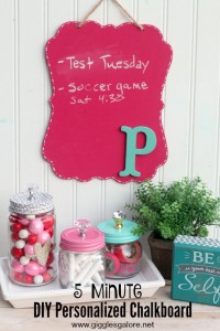 5 minute diy personalized chalkboard giggles galore