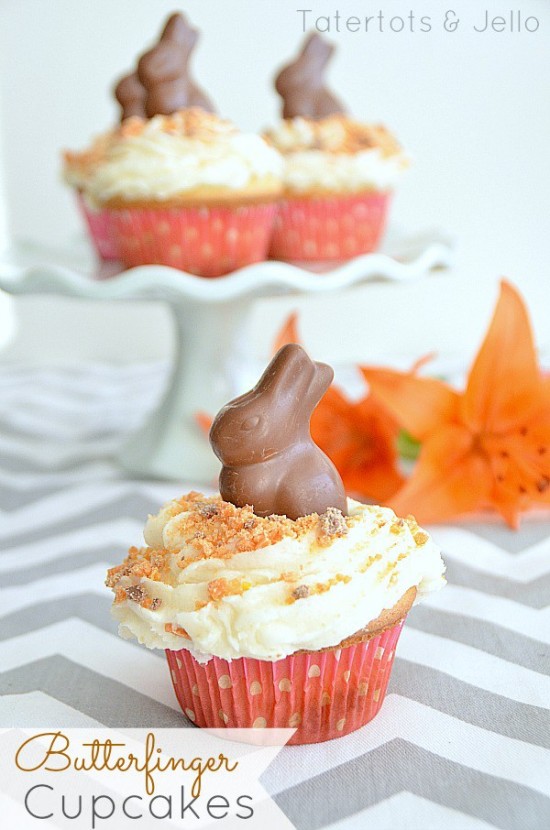Butterfinger Cupcakes, 25 Easter Dessert Ideas 