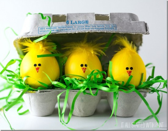 Chick Easter Eggs, Easter Egg Decorating Ideas
