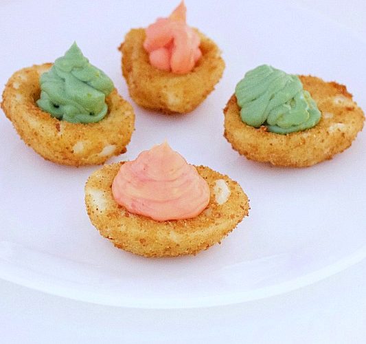 Fried deviled eggs