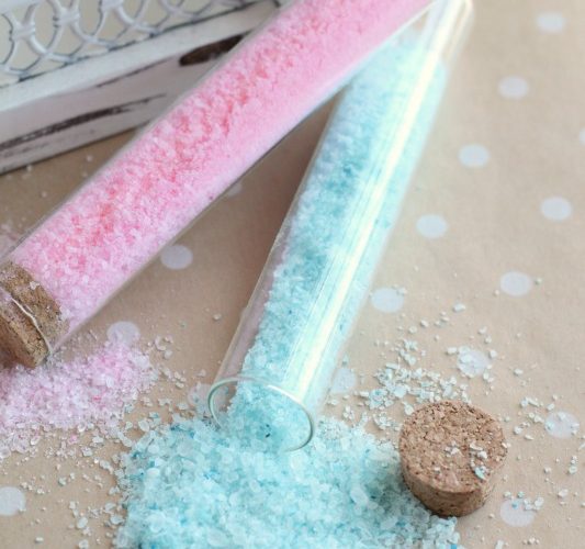 Test tube diy bath salts