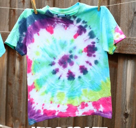 Kids craft tie dye t shirt