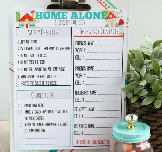 Home alone checklist giggles galore