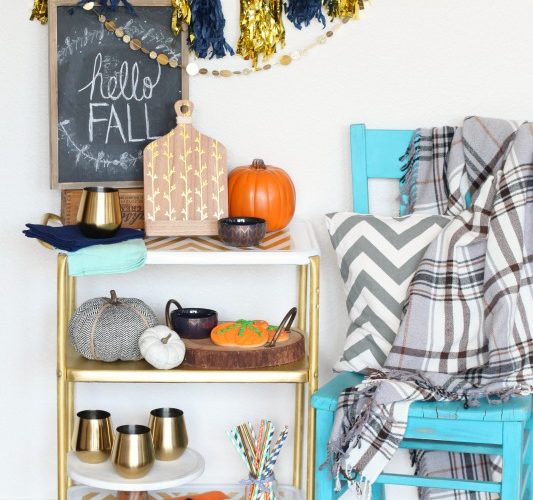Diy metallic bar car for fall