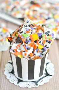 Halloween candy bark