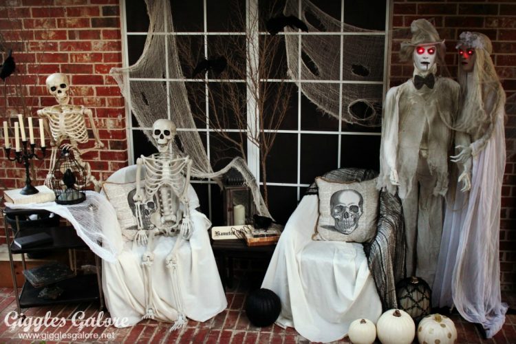 Haunted mansion front porch makeover giggles galore