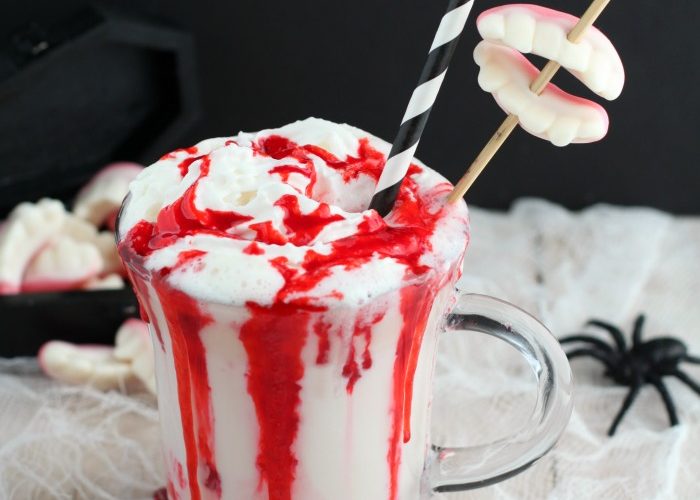 Vampire blood white hot chocolate