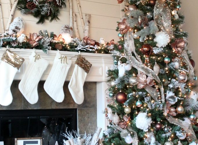 Glam metallic farmhouse christmas tree michaels dream tree challenge