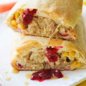 Thanksgiving leftovers stromboli