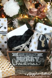 Have yourself a merry little christmas chalkboard gift box