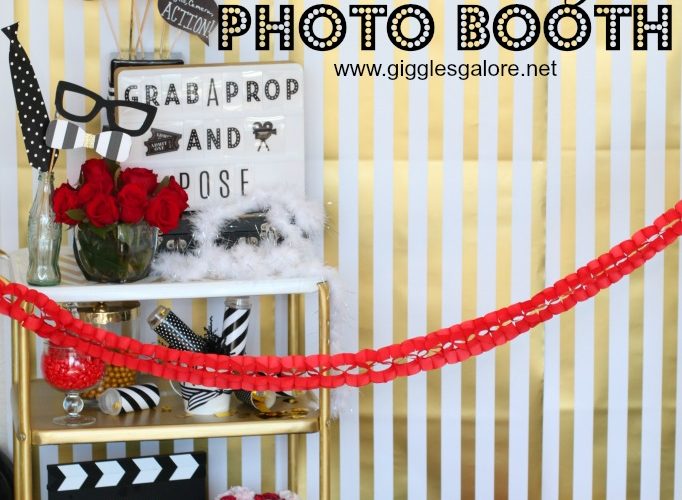 Oscar party photo booth giggles galore