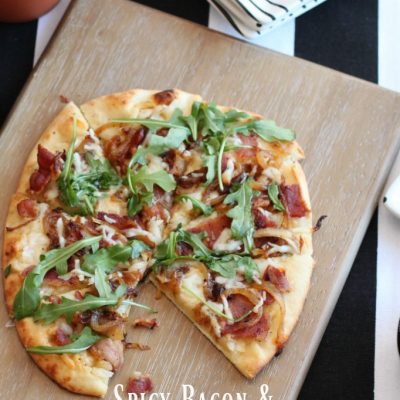 Spicy Bacon and Caramelized Onion Flatbread