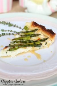 Asparagus tart pie