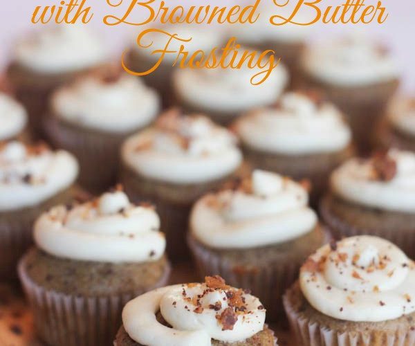 English toffee cupcakes with browned butter frosting main