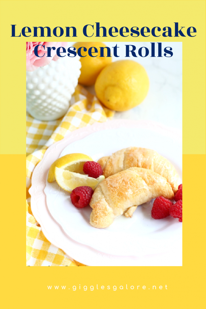 Lemon cheesecake crescent rolls