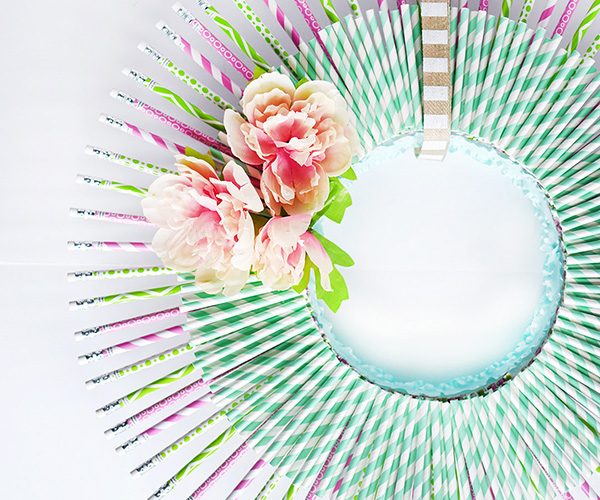 Colorful spring wreath