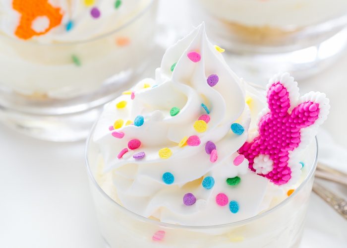Mini no bake lemon mousse cups
