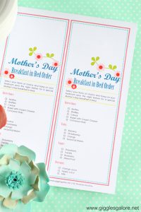 Mothers day order form