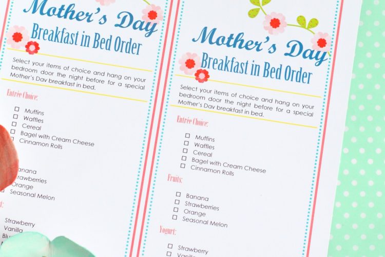 Mothers day order form