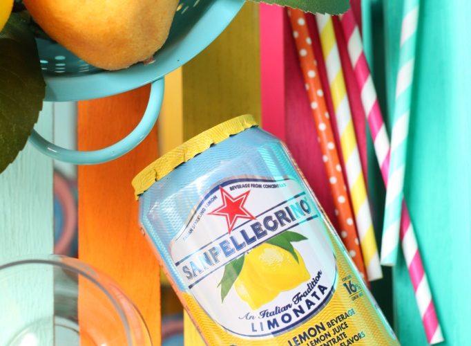 Limonata on colorful bar cart