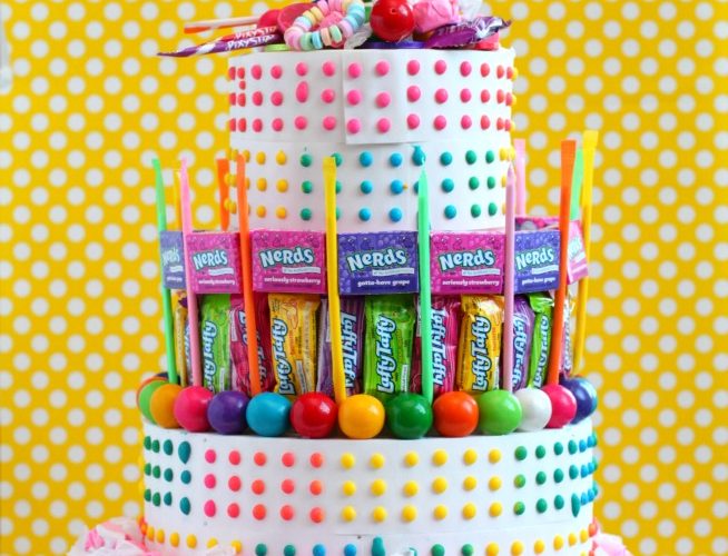 No bake candy cake