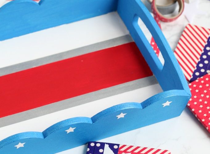 Patriotic serving tray and coasters