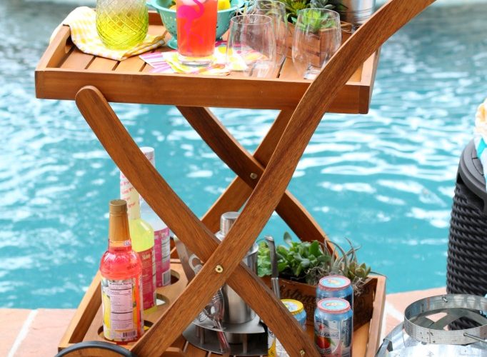 Pool party bar cart