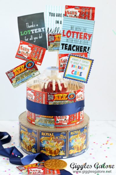 Teacher appreciation lottery cake