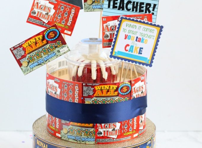 Teacher appreciation lottery cake