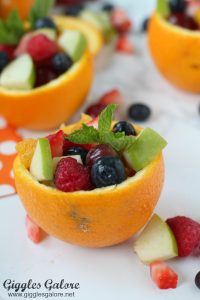 Orange fruit cup
