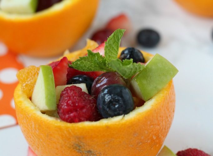 Orange fruit cup