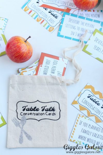 Table talk conversation bag